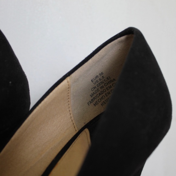 H&M • Black heels faux suede | platform | 3.5 inch - Picture 6 of 7